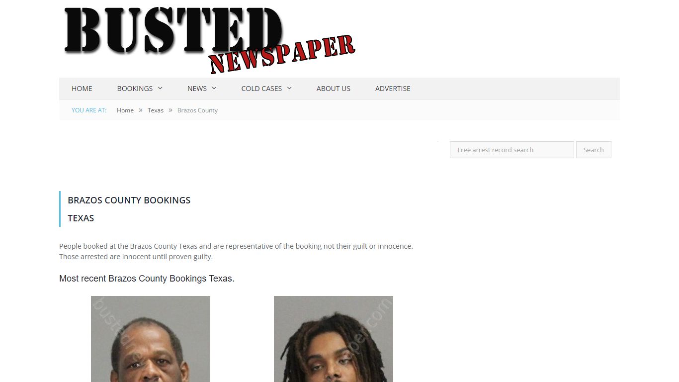 Brazos County, TX Mugshots - BUSTEDNEWSPAPER.COM